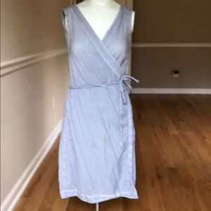 H & M LOGG cotton striped wrap dress